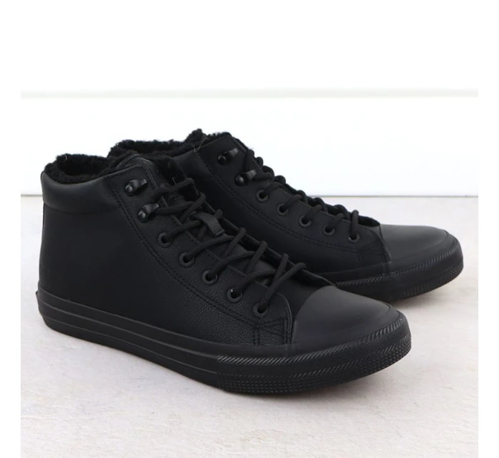 Pánské černé zateplené kotníkové tenisky model 21905111 - Big Star Pánské černé zateplené kotníkové tenisky model 21905111 - Big Star