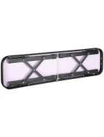 Skládací kempingový turistický stůl 90x60x70 cm a 2 lavice 87x23x39 cm Dřevo