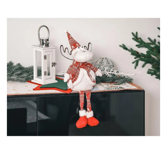 VÁNOČNÍ DEKORATIVNÍ SOBI BÍLÍ 35+20CM