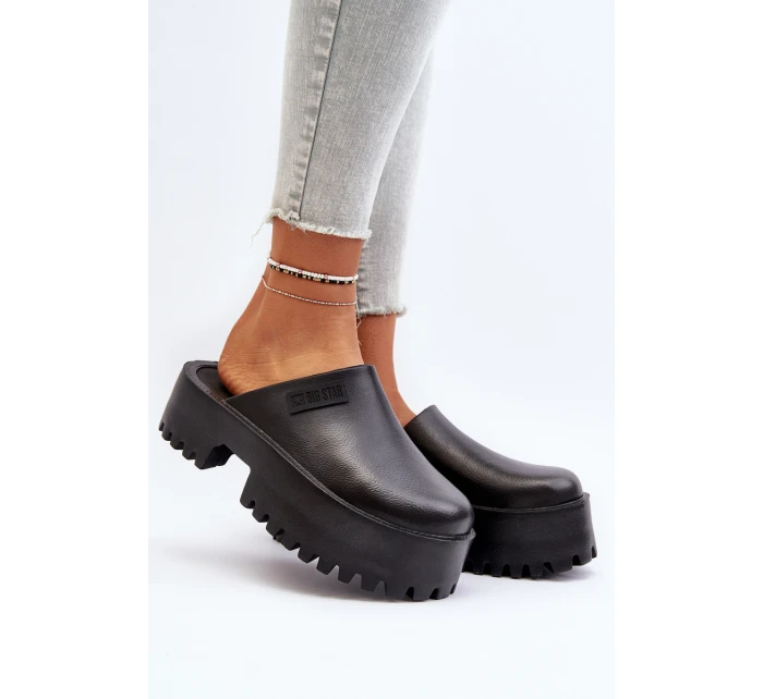 Dámské žabky na masivní podešvi Big Star NN274014 Černé Dámské žabky na masivní podešvi Big Star NN274014 Černé