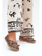 Ploché baleríny z přírodní kůže leopardí model 21686530 hnědé - Zazoo