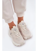 Sportovní boty sneakers dámské na silné podrážce béžové Prononice Sportovní boty sneakers dámské na silné podrážce béžové Prononice