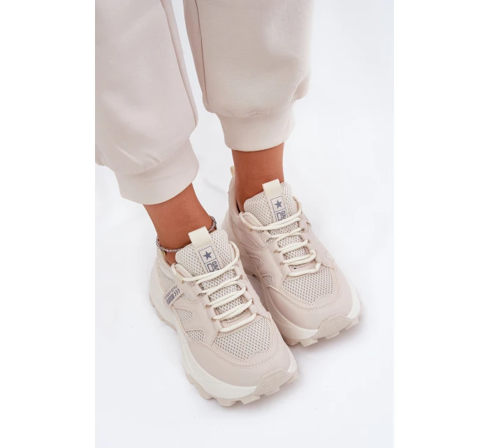 Sportovní boty sneakers dámské na silné podrážce béžové Prononice Sportovní boty sneakers dámské na silné podrážce béžové Prononice