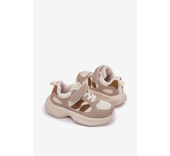 Dětské Sportovní Boty Tenisky Na Suchý Zip Béžové model 21700767 - Boto Dětské Sportovní Boty Tenisky Na Suchý Zip Béžové model 21700767 - Boto
