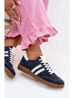 model 22026489 Semišové Nízké Dámské Tenisky Tmavě Modré - Zazoo