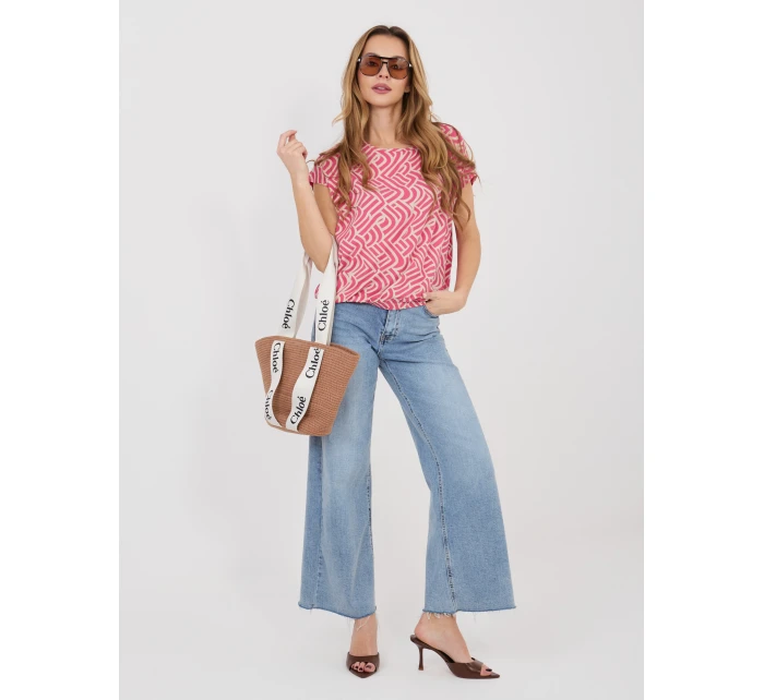 T shirt D12110M02646E koralowy