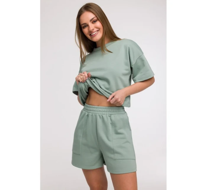 model 21047240 Šortky s kapsami mátové - BeWear