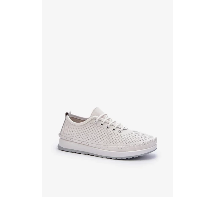 Dámské kožené sportovní boty tenisky bílé Lalnai Dámské kožené sportovní boty tenisky bílé Lalnai