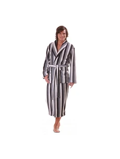 Pánský župan  šedý s pruhy  model 22069747 - Vestis