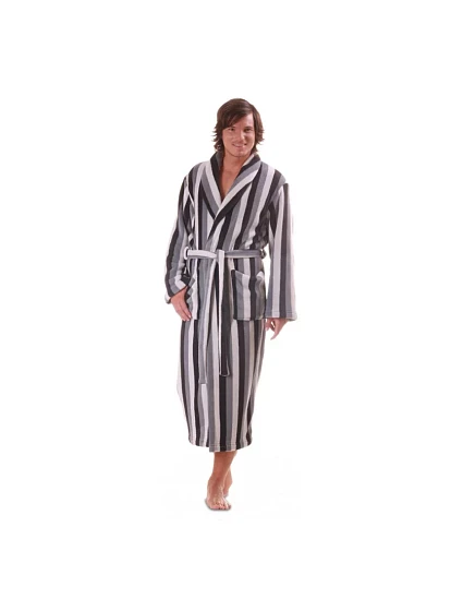 Pánský župan  šedý s pruhy  model 22069747 - Vestis