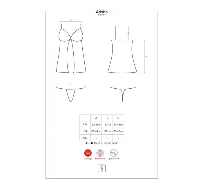 Vášnivá košilka Arisha babydoll - Obsessive