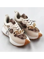 Béžové sportovní boty s řetízkem model 17221069 Béžové sportovní boty s řetízkem model 17221069