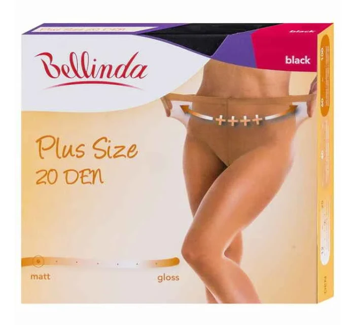 Punčochové kalhoty pro nadměrné velikosti PLUS SIZE 20 DEN - BELLINDA - černá