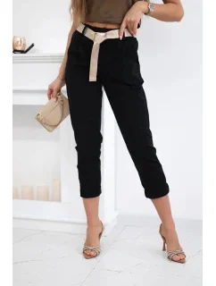 Kalhoty Puntor s páskem černý