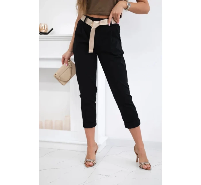 Kalhoty Puntor s páskem černý