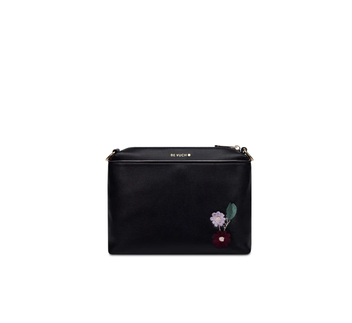 Dámská kabelka Vuch Coalie Flowers Black Dámská kabelka Vuch Coalie Flowers Black