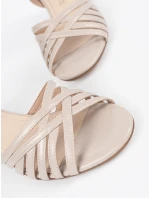 Jedinečné dámské hnědé  sandály Obcas