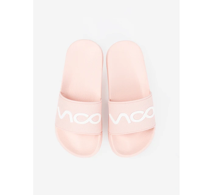 Originální dámské růžové nazouváky na plochém podpatku Originální dámské růžové nazouváky na plochém podpatku