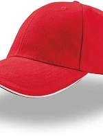 Atlantis Headwear Liberty Sandwich 6 panelová kšiltovka "Liberty Sandwich" 33.0005 red/white