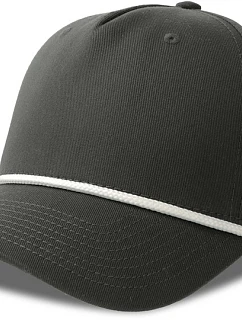 Atlantis Headwear Paka 5 panelová baseballová kšiltovka 33.0298 dark grey/white