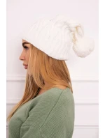Fleecová čepice Paulina model 18750177 bílá - K-Fashion Fleecová čepice Paulina model 18750177 bílá - K-Fashion