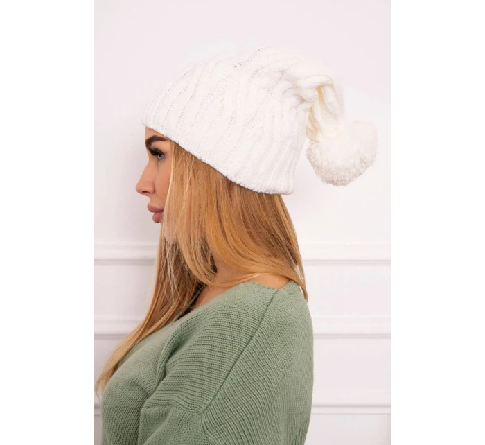 Fleecová čepice Paulina model 18750177 bílá - K-Fashion Fleecová čepice Paulina model 18750177 bílá - K-Fashion