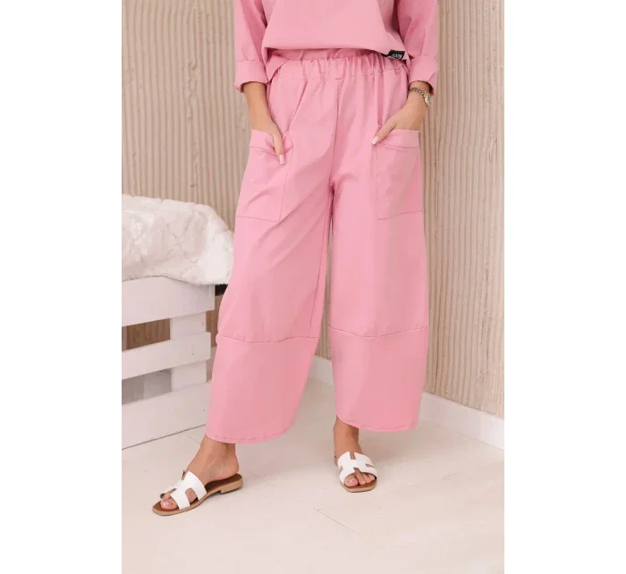 Komplet nových mikinových kalhot Punto tmavě pudrově růžová Komplet nových mikinových kalhot Punto tmavě pudrově růžová