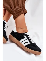 Tenisky Sportovní Obuv Semišová model 21690666 Černé - VINCEZA Tenisky Sportovní Obuv Semišová model 21690666 Černé - VINCEZA