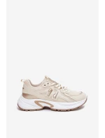 Dámské Tenisky Na Masivní Podešvi Béžové model 21702054 - Boto