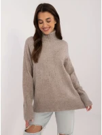 Sweter AT SW  ciemny bezowy model 20470394 - FPrice