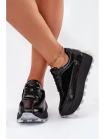 Dámské kožené tenisky na platformě Big Star HI-POLY SYSTEM – černé