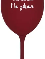 DĚKUJEME PANÍ UČITELKO - NA ZDRAVÍ - bordo sklenice na víno 350 ml