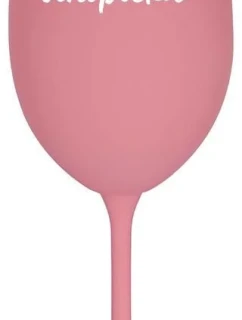 VÍNOPIČKA - růžová sklenice na víno 350 ml