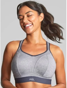Sportovní podprsenka 7341B  Non Wired Bra charcoal marl šedá - Panache