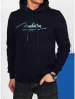 Pánská mikina s kapucí tmavě modrá Dstreet BX5704 Pánská mikina s kapucí tmavě modrá Dstreet BX5704