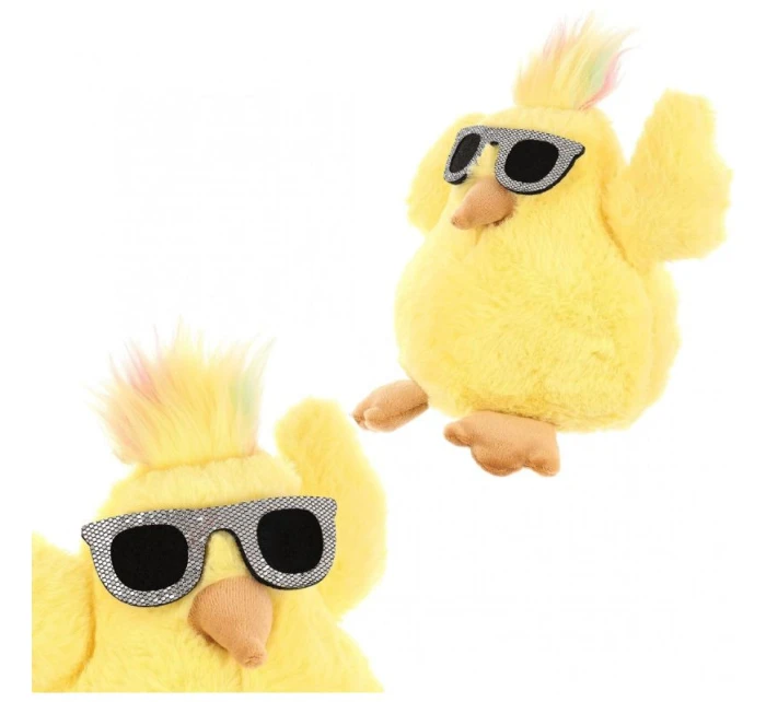 KUŘE SE SKLENICEMI 19CM JARNÍ DEKORACE