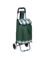 NÁKUPNÍ VOZÍK NA KOLEČKÁCH S RÁMEM 31L ZELENÝ BÍLÝ
