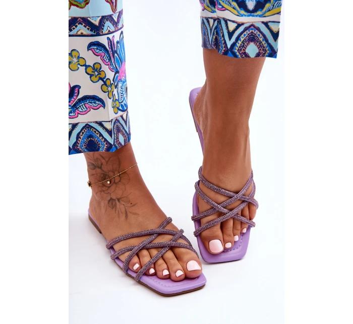 Dámské Klíčky s Proužky a Džety Fialové Leomi Dámské Klíčky s Proužky a Džety Fialové Leomi