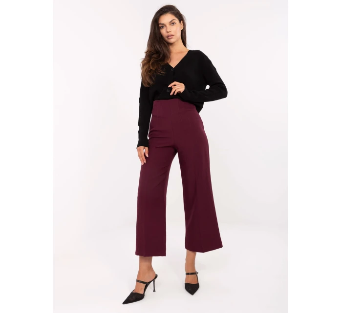 Spodnie IT SP model 21302554 bordowy - FPrice Spodnie IT SP model 21302554 bordowy - FPrice