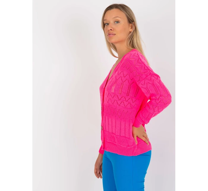 Dámský svetr LC SW 8022  fluo růžový