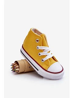 Dětské vysoké tenisky Filemon žluté - Sweet Shoes