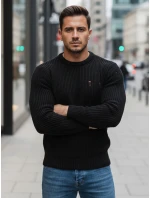 Pánský černý svetr FashionStreet WX1991