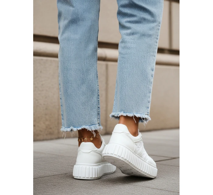 Dámské tenisky na platformě bílé FashionStreet ZY1394