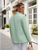 Dámské elegantní sako rozepínací mátové FashionStreet PY0144 Dámské elegantní sako rozepínací mátové FashionStreet PY0144