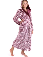Dámský župan Flora s kapucí 3956 4803 mauve wine - Vestis