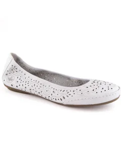 Kožená pohodlná polobotka W model 22033618 bílá - Rieker
