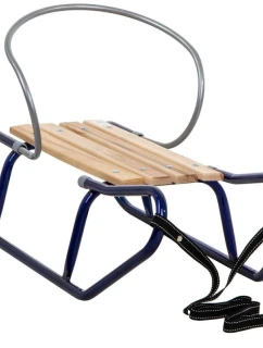 KOVOVÉ SÁŇKY NA TOMY S OPĚRADLEM MODRÉ