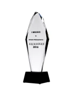 Gravírovaná skleněná trofej + malířská výplň Gravírovaná skleněná trofej + malířská výplň