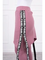 Kalhoty/oblek s nápisem selfie tmavě růžové