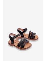 Dětské sandály s popruhy černá Isla Dětské sandály s popruhy černá Isla